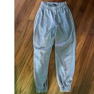 Brandy Melville Rosa Grey Sweatpants Side Stripe Size XS